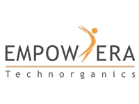 Logo of Empowera, featuring a stylized figure and modern design.