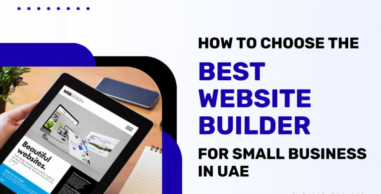 A modern tablet showcasing web design strategies for UAE small businesses.