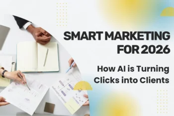 Team discussing smart marketing strategies with charts and notes.