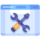 Icon representing website tools and maintenance