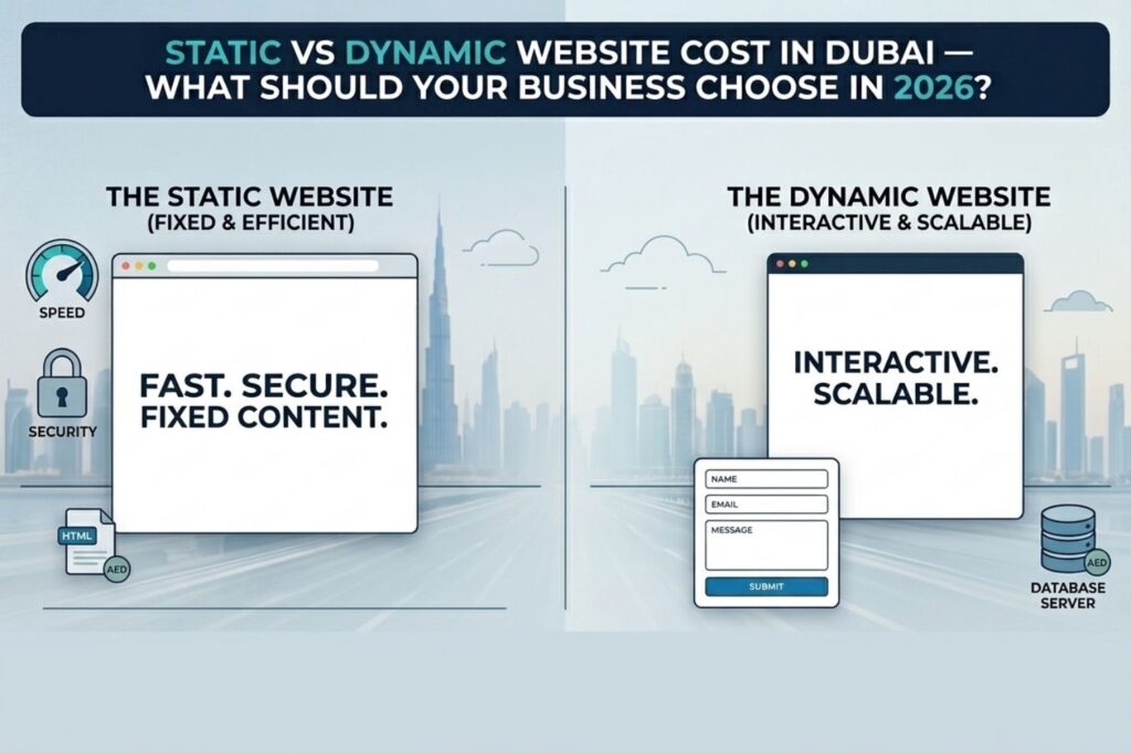 Static vs Dynamic Website Cost in Dubai &mdash; What Should Your Business Choose in 2026